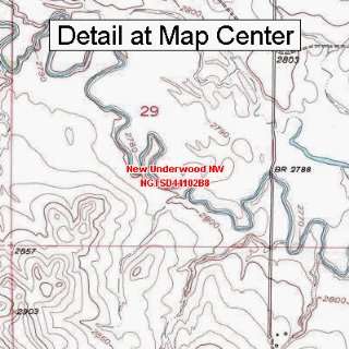 USGS Topographic Quadrangle Map   New Underwood NW, South Dakota 