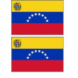  2 Venezuela Venezuelan Flag Stickers Decal Bumper Window 