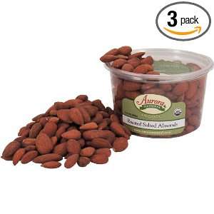 Aurora Products Inc. Almonds Roasted Salt Organic, 9.5 Ounce Tubs 