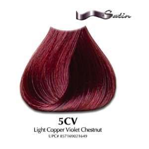  5CV Light Copper Violet Chestnut   Satin Hair Color with 
