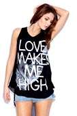 Carrie Love Makes Me High Chiffon Back Vest