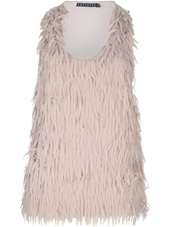 PEACHOO + KREJBERG   Racer Back fur effect Vest