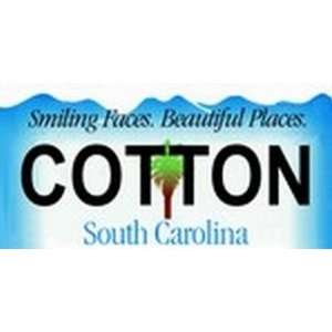 South Carolina State Background License Plates   COTTON Plate Tag Tags 