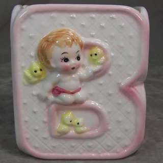 Rubens Originals Pottery Baby Pink Block BABY Planter  