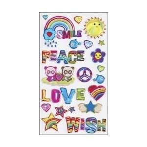   Plus Stickers Peace Love Smile; 3 Items/Order Arts, Crafts & Sewing