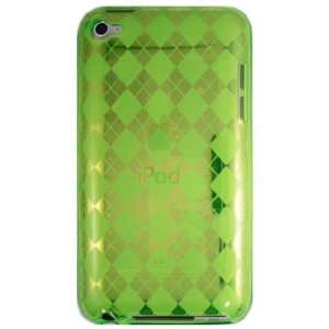 Green Argyle Pattern Gel Case for Apple iPod Touch 4th Gen 