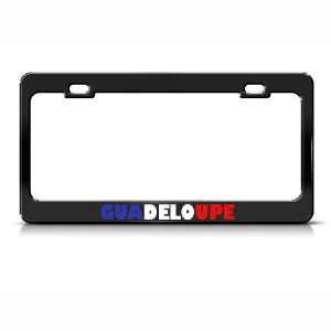 Guadeloupe Flag Country Metal license plate frame Tag Holder