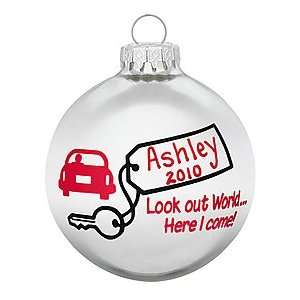  Personalized New Driver Glass Ornament