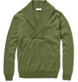    Knitwear  Shawl collar  Shawl Collar Wool Blend Sweater