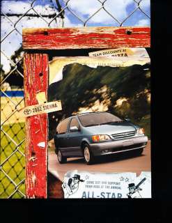 2002 Toyota Sienna Van Original Sales Brochure  