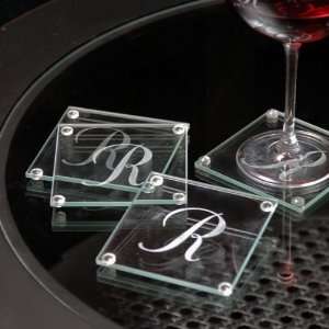  Wedding Favors Personalized Glass Coasters Set of 4 