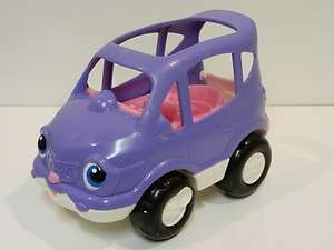 Fisher Price Little People Purple Pink Mini Van Car w/ Sounds  