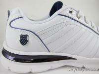 SWISS COURT LE COMFORT LOW WHITE/NAVY BLUE CLASSIC MENS ALL SIZES 