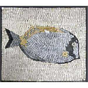  Fish Marble Mosaic Art ITFCAN63
