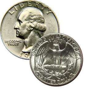 1941 1964 Gem BU Washington Quarter Complete Set 61 Coins 