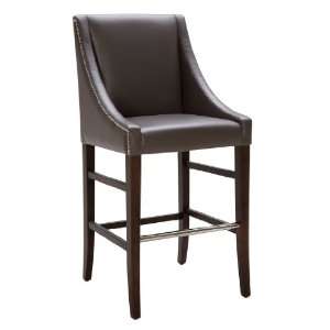  Lucille Leather Barstool by Sunpan Modern
