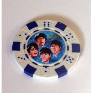  The Beatles blue Las Vegas Casino Poker Chip limited ed 