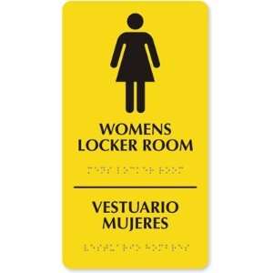  Womens Locker Room   TactileTouch Signs with Braille, 9 x 