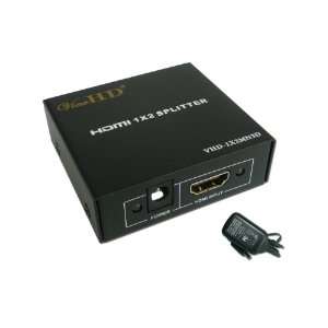   Port 1x2 Powered HDMI Mini Splitter for 1080P & 3D Electronics