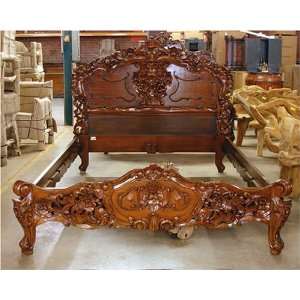  RJ3694B5 ORNATE VICTORIAN ROCOCO MAJESTY KING QUEEN BED 