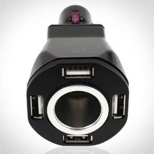 5 in 1 Auto Charger. 4 Port USB Car Charger and 1 12V DC 