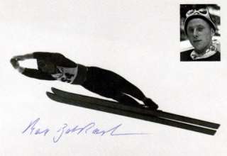 Max Bolkart Cortina d Ampezzo 1956 Skisprung original signed 