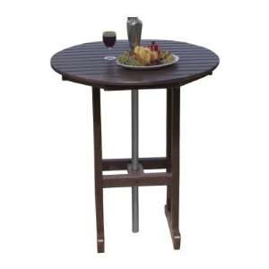  Polywood Recycled Plastic Round Bar Table Patio, Lawn 