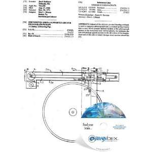   Patent CD for SERVODRIVEN SPRING SUPPORTED ARM FOR PHONOGRAPH PICKUPS