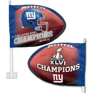 Wincraft New York Giants Super Bowl XLVI Champions Car Flag    