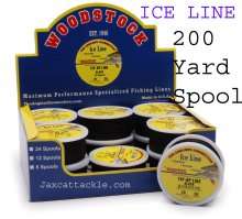 Woodstock Ice Fishing Line, black, Tan, and Red 200 Yard Spools  