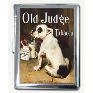 Vintage Old Judge Tobacco Ad Cigarette Case Lighter Wallet Card Holder