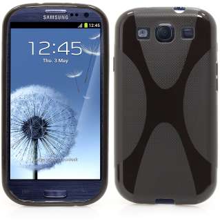   Samsung i9300 Galaxy S3 TPU X Line Case Cover Tasche schwarz  