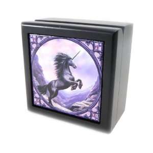    Jewellery box Fairy Dreams purple black unicorn. Jewelry