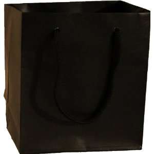  100 Black Tint tote with Soft Cord Handle, 5 1/2x3 1/2x6 