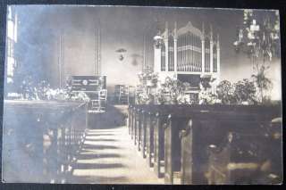 Bullville Crawford NY~1908 INSIDE CHURCH~ORGAN~ RPPC  