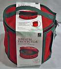   RED & GREEN 18 CHRISTMAS WREATH ZIPPERED STORAGE PROTECTOR BAG NEW