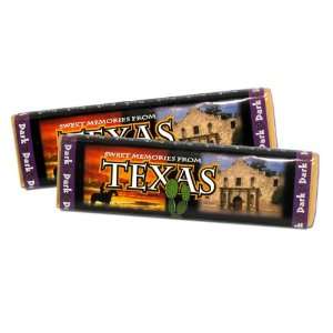 Texas Chocolate Bar   Dark (Pack of 24)  Grocery & Gourmet 