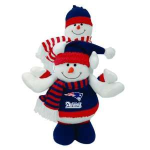   Patriots Plush Double Stacked Snowman Christmas Decoration 18 Home