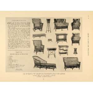  1918 Ad Willow Rocker Settee Boston Willow Furniture 