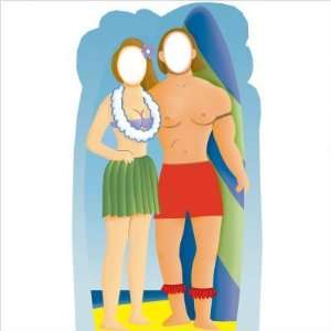  Surfboard Couple Stand In Standup Poster , 36x72