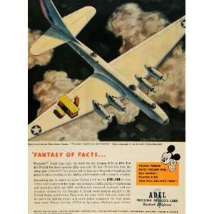  1943 Ad Air Power Plane Mickey Mouse ADEL AGE Victory 