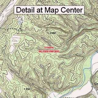  USGS Topographic Quadrangle Map   Levels, West Virginia 