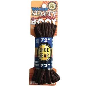   54in. Waxed Boot Laces   Brown and Brown