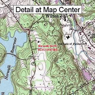 USGS Topographic Quadrangle Map   Norwalk North, Connecticut (Folded 