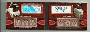 10 DAVE WINFIELD / JASON HEYWARD STERLING AUTO DUAL RC BOOK PATCH 
