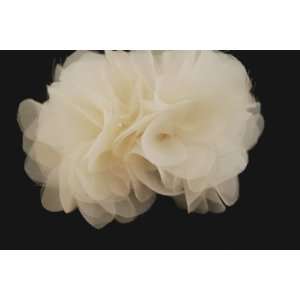  Bridal hair flower pin and brooch in organza with floral 