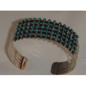 Navajo Turquoise and Sterling Bracelet   BR 0027