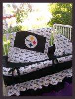 NEW baby crib bedding set made w/ PITTSBURGH STEELERS  