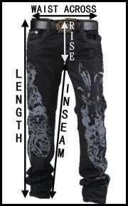 New Mens Kosmo Lupo Italian Rock Belt Jeans Size 34  