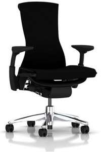 Herman Miller Aluminum Embody Ergonomic Chair Graphite Frame Black 